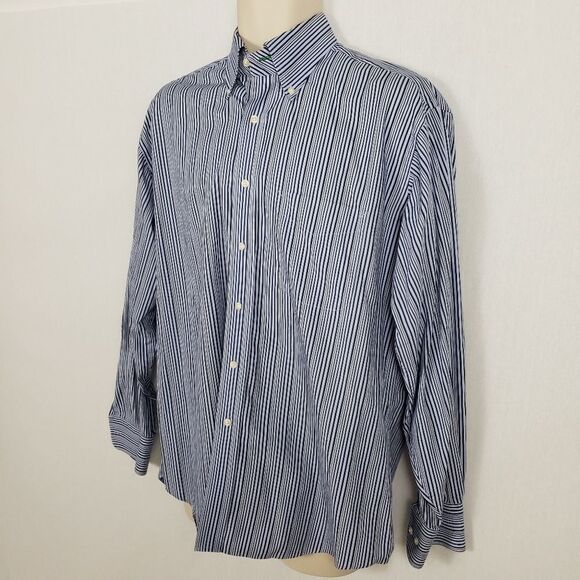 Tommy Hilfiger Striped Shirt Men's Size XL Pocket - Picture 4 of 8